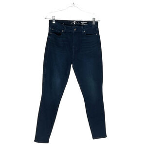 7 All Mankind Blue Skinny Jeans